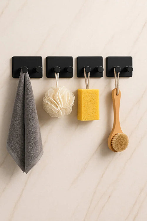 Zestaw 4 Haczyków Samoprzylepnych do Łazienki i Kuchni